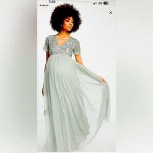 Sage green maternity dress size 12
